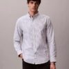 Cotton Stretch Çizgili Oxford Klasik Düğmeli Gömlek Cotton Stretch Çizgili Oxford Klasik Düğmeli Gömlek