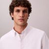 Cotton Stretch Çizgili Oxford Klasik Düğmeli Gömlek