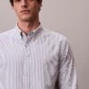 Cotton Stretch Çizgili Oxford Klasik Düğmeli Gömlek Cotton Stretch Çizgili Oxford Klasik Düğmeli Gömlek