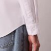 Cotton Stretch Çizgili Oxford Klasik Düğmeli Gömlek
