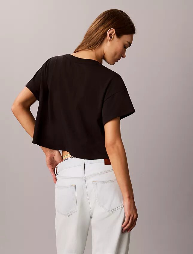 Cotton Stretch Lounge Pride Boxy Crop Tişört Cotton Stretch Lounge Pride Boxy Crop Tişört