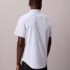 Cotton Stretch İnce Çizgili Düğmeli Gömlek