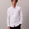 Cotton Stretch Poplin Dar Kesim Düğmeli Gömlek