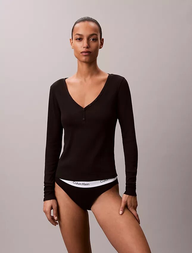 Cotton Stretch Ribana Henley Tişört Cotton Stretch Ribana Henley Tişört