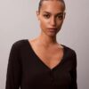 Cotton Stretch Ribana Henley Tişört Cotton Stretch Ribana Henley Tişört