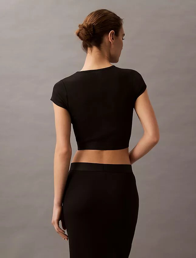 Cotton Stretch Ribana Kısa Tişört Cotton Stretch Ribana Kısa Tişört