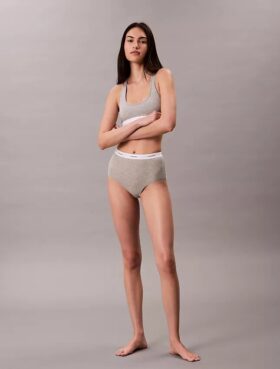 Cotton Stretch Ribana Yüksek Bel Külot
