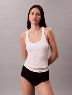 Cotton Stretch Ribana Yüksek Bel Külot