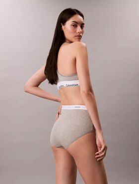 Cotton Stretch Ribana Yüksek Bel Külot