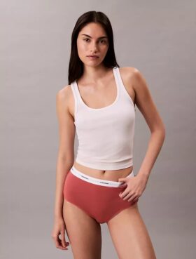 Cotton Stretch Ribana Yüksek Bel Külot