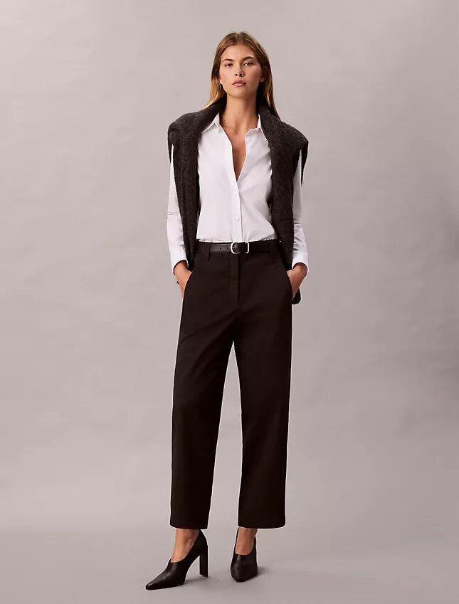Cotton Stretch Twill Barrel Pantolon Cotton Stretch Twill Barrel Pantolon