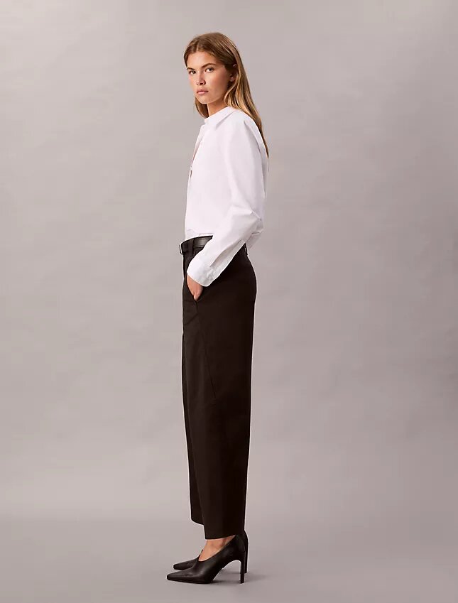 Cotton Stretch Twill Barrel Pantolon Cotton Stretch Twill Barrel Pantolon