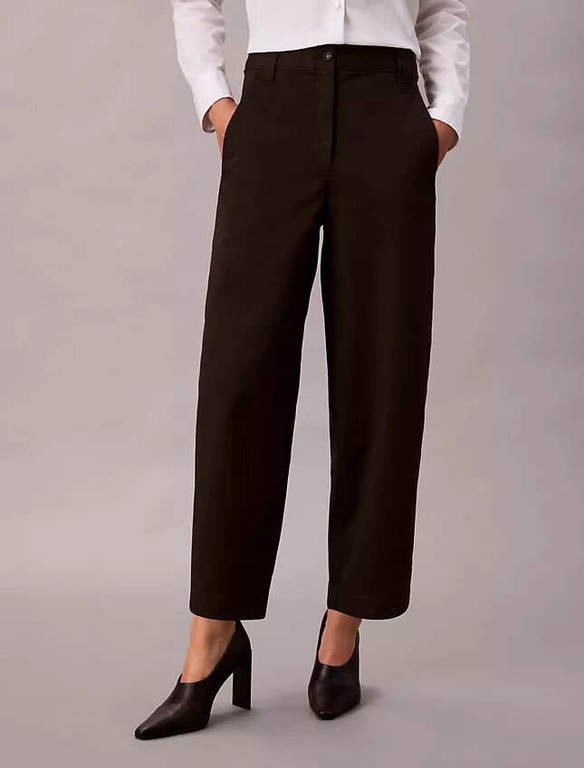 Cotton Stretch Twill Barrel Pantolon Cotton Stretch Twill Barrel Pantolon