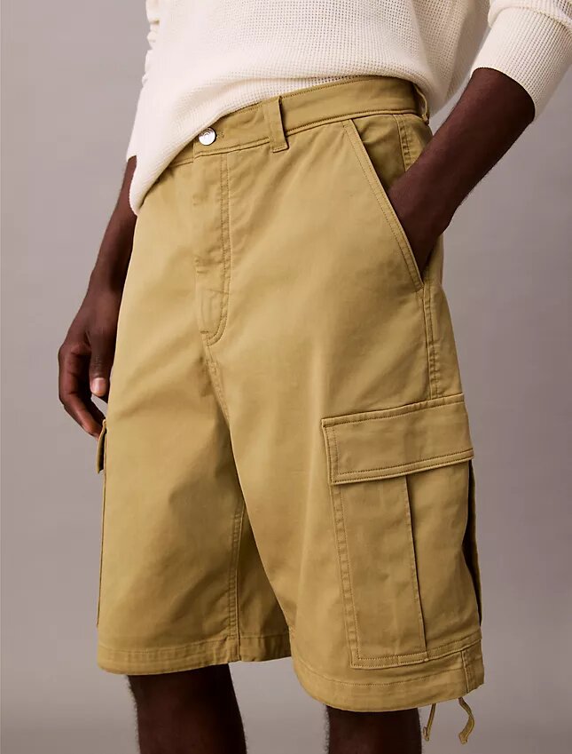 Cotton Stretch Twill Kargo Şort Cotton Stretch Twill Kargo Şort