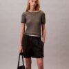 Cotton Stretch Twill Pileli Bermuda Şort Cotton Stretch Twill Pileli Bermuda Şort