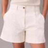 Cotton Stretch Twill Pileli Bermuda Şort Cotton Stretch Twill Pileli Bermuda Şort