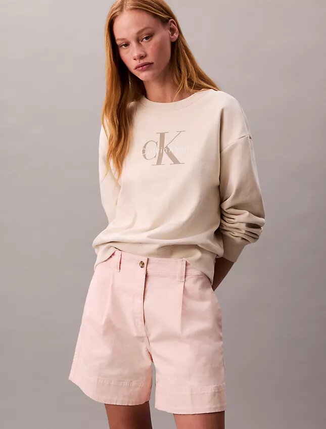 Cotton Stretch Twill Pileli Bermuda Şort Cotton Stretch Twill Pileli Bermuda Şort