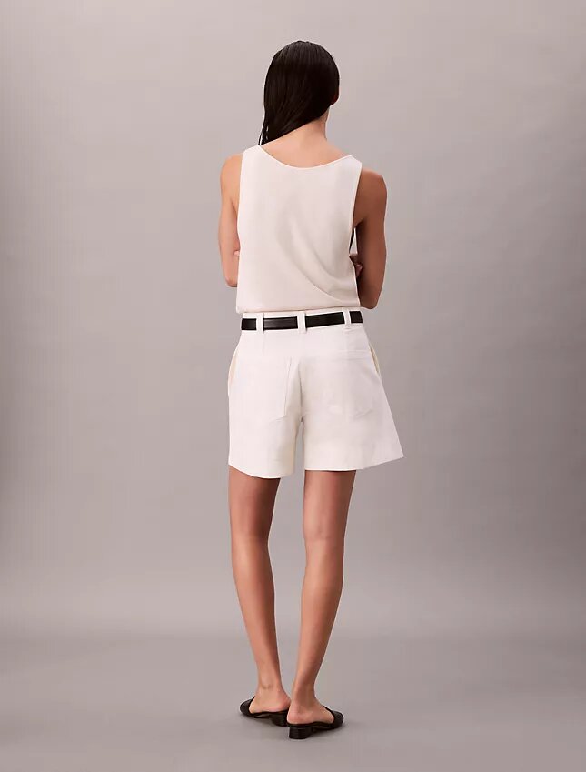 Cotton Stretch Twill Pileli Bermuda Şort Cotton Stretch Twill Pileli Bermuda Şort