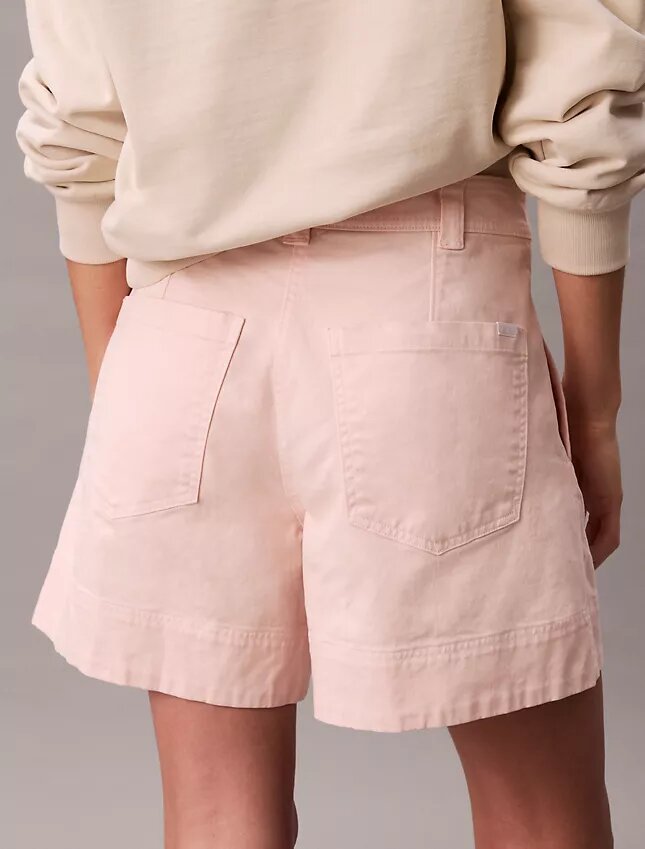 Cotton Stretch Twill Pileli Bermuda Şort Cotton Stretch Twill Pileli Bermuda Şort