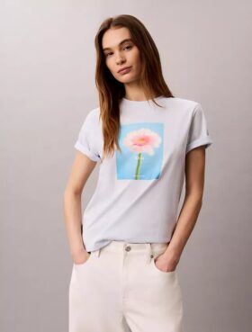 Daisy Grafikli Klasik Tişört