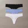 Dantelli Microfiber Streç 3’lü Thong Paketi Dantelli Microfiber Streç 3’lü Thong Paketi