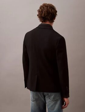 Dar Kesim Yün Gabardin Blazer