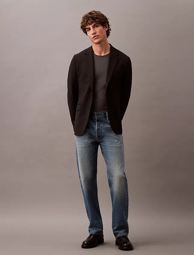 Dar Kesim Yün Gabardin Blazer Dar Kesim Yün Gabardin Blazer