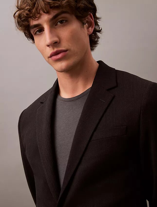 Dar Kesim Yün Gabardin Blazer Dar Kesim Yün Gabardin Blazer