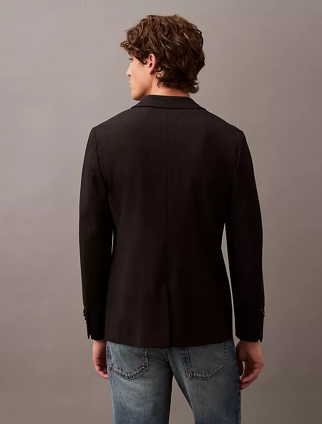 Dar Kesim Yün Gabardin Blazer Dar Kesim Yün Gabardin Blazer