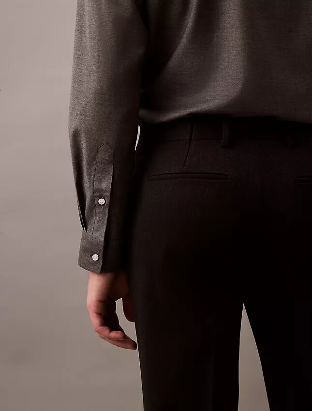 Dar Kesim Yün Gabardin Pantolon Dar Kesim Yün Gabardin Pantolon