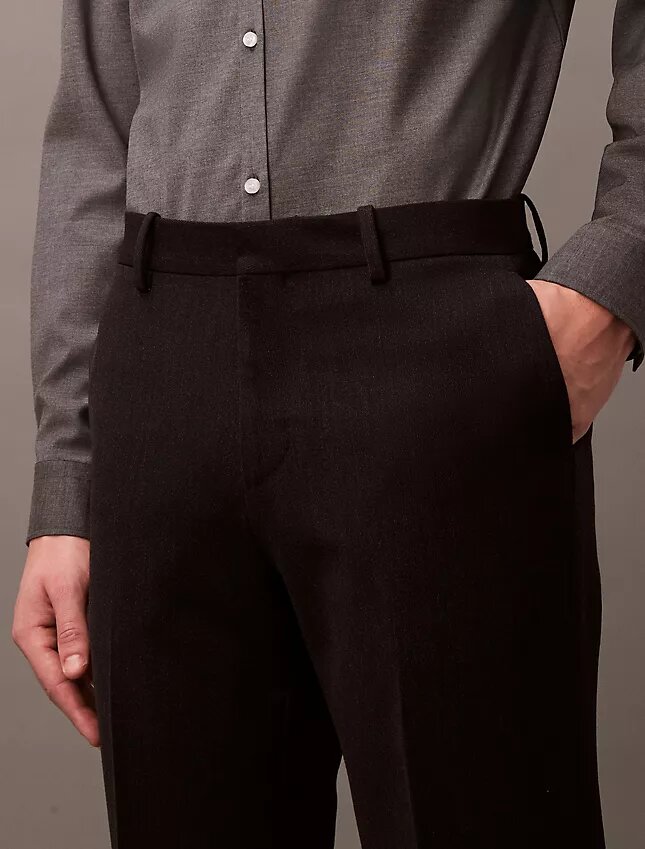 Dar Kesim Yün Gabardin Pantolon Dar Kesim Yün Gabardin Pantolon
