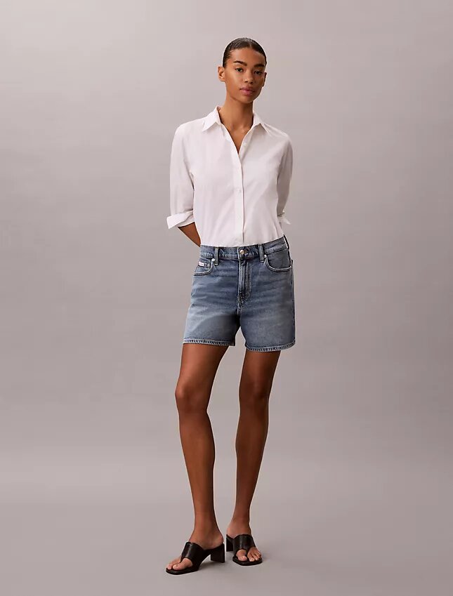 Denim A-Line Şort Denim A-Line Şort