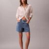 Denim A-Line Şort Denim A-Line Şort