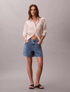 Denim A-Line Şort Denim A-Line Şort
