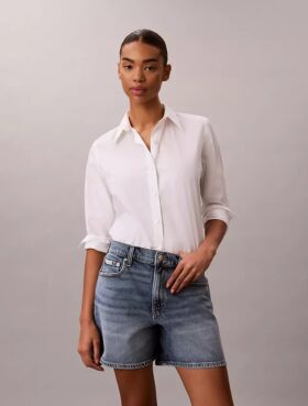 Denim A-Line Şort Denim A-Line Şort