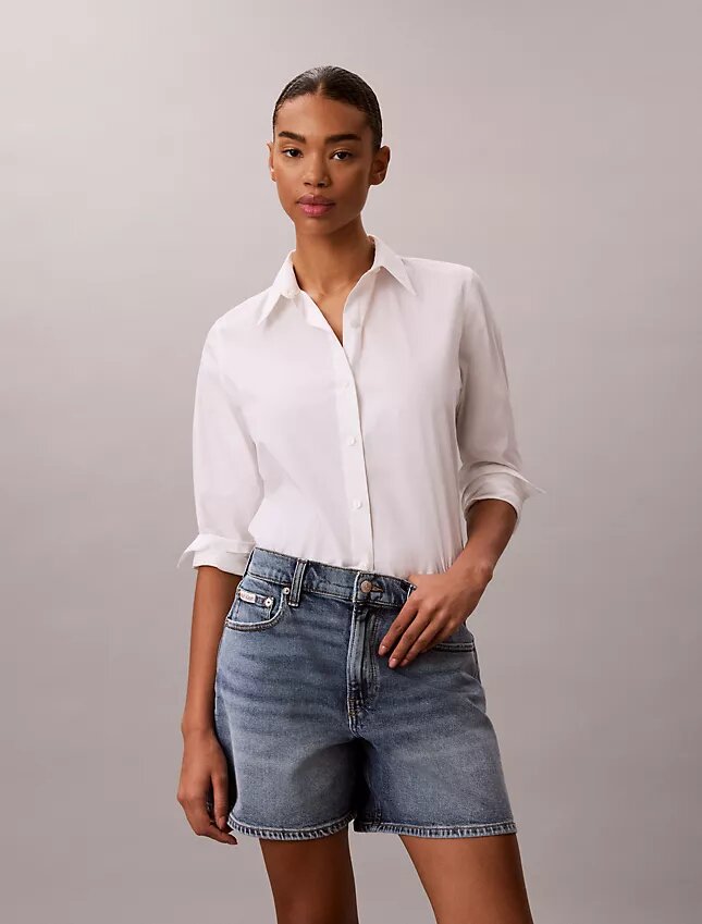 Denim A-Line Şort Denim A-Line Şort