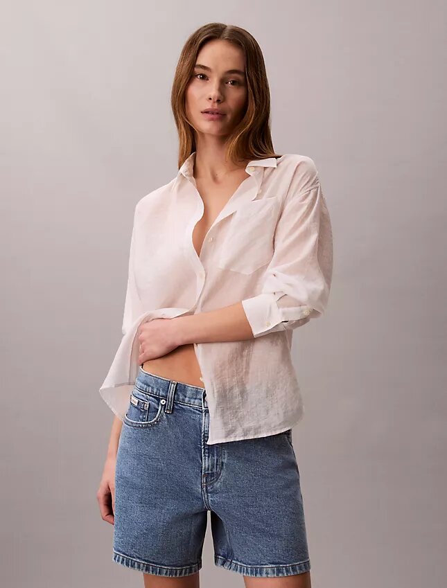 Denim A-Line Şort Denim A-Line Şort