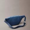 Denim Allover Amblem Logolu Bel Çantası