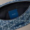 Denim Allover Amblem Logolu Bel Çantası