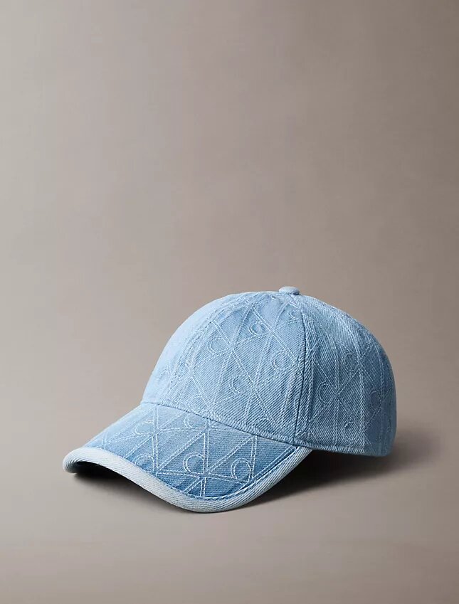 Denim Allover Amblem Logolu Beyzbol Şapkası Denim Allover Amblem Logolu Beyzbol Şapkası