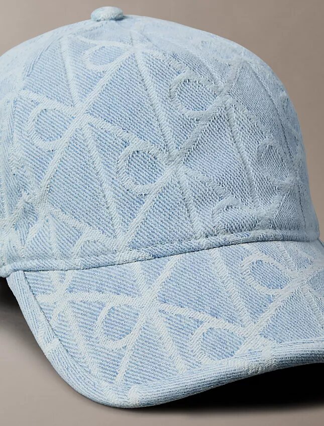 Denim Allover Amblem Logolu Beyzbol Şapkası Denim Allover Amblem Logolu Beyzbol Şapkası