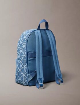 Denim Allover Amblem Logolu Sırt Çantası