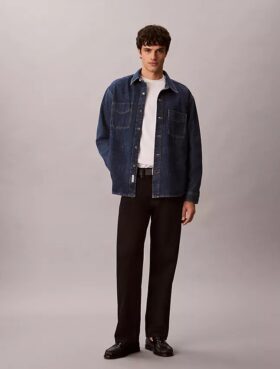 Denim Allover Monogram 90’lar Overshirt
