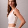 Denim Allover Monogram Kısa Tank Top Denim Allover Monogram Kısa Tank Top