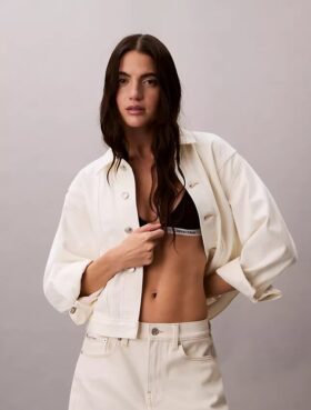 Denim Belden Sıkı Trucker Jacket