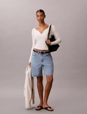 Denim Bermuda Şort Denim Bermuda Şort