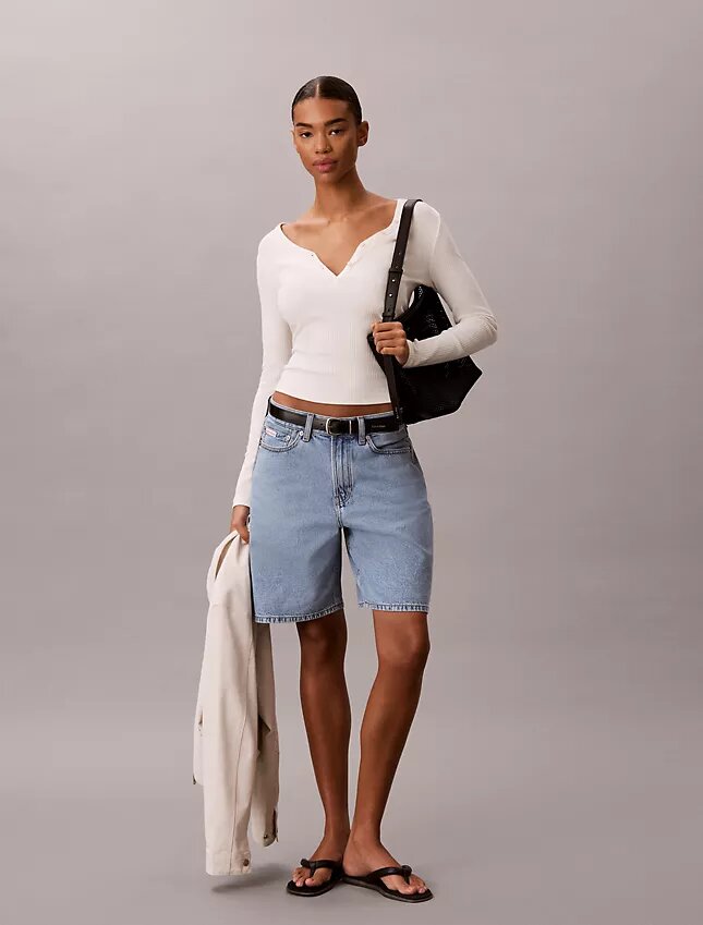 Denim Bermuda Şort Denim Bermuda Şort
