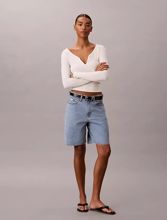 Denim Bermuda Şort Denim Bermuda Şort