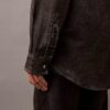 Denim Desenli Düğmeli Gömlek Denim Desenli Düğmeli Gömlek