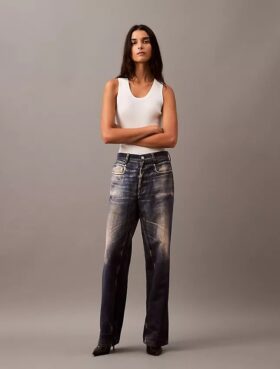 Denim Desenli Terzi Dikişli Pantolon